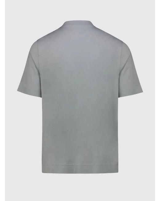 Circolo 1901 Gray Short-Sleeved Stretch Cotton Jersey Crewneck T-Shirt for men