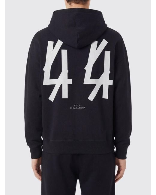 44 Label Group Blue Cotton Hoodie for men
