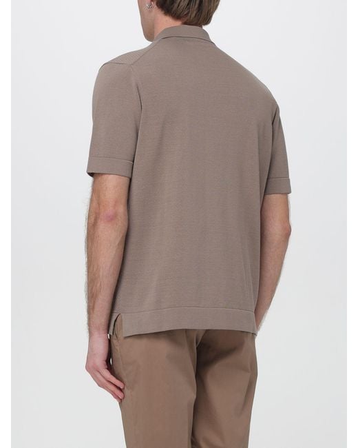 Kangra Gray Cotton Polo Shirt for men