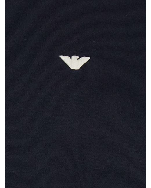 Emporio Armani Blue Logo Crewneck Sweatshirt for men