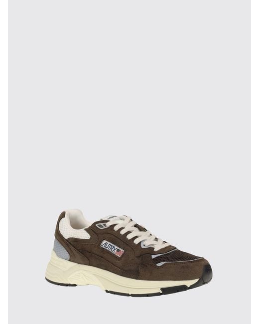 Autry White Hyperway Bicolour Leather And Mesh Low-Top Sneakers for men