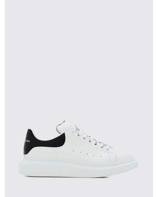 McQueen White Oversized Leather Sneakers for men