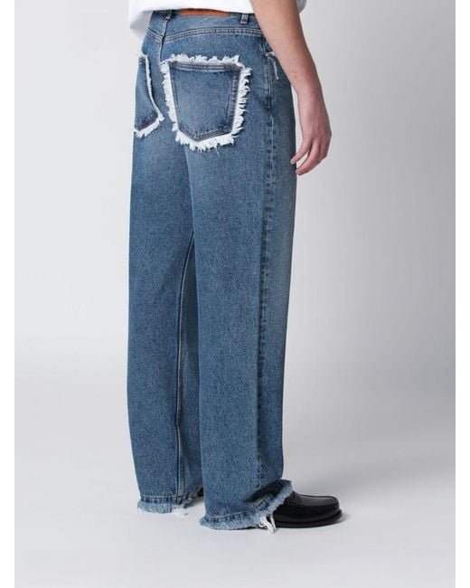Vaqueros De Pernera Ancha De Denim Séfr de hombre de color Blue