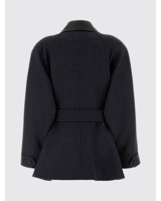 Chloé Black ChloÉ Houndstooth Virgin Wool Coat