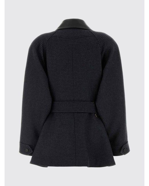 Chloé Black ChloÉ Houndstooth Virgin Wool Coat