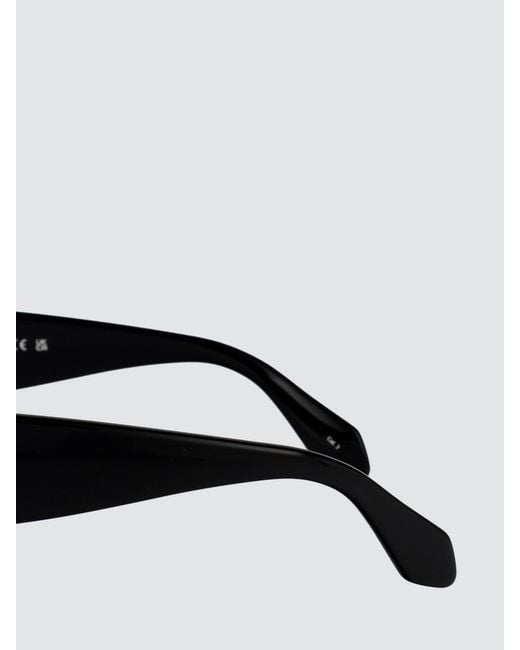 Alaïa Black Rectangular Recycled Acetate Sunglasses