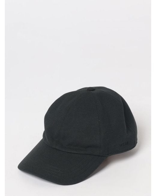 Zanone Black Cotton Hat for men