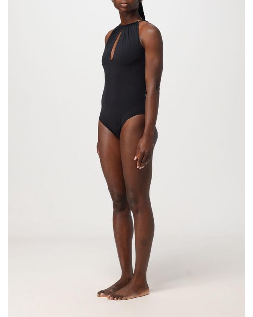 Bottega Veneta Black Stretch Nylon Swimsuit With Knot Detail