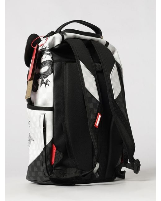 Sprayground Multicolor Panda Face Backpack With Check Print And Panda Graphic for men
