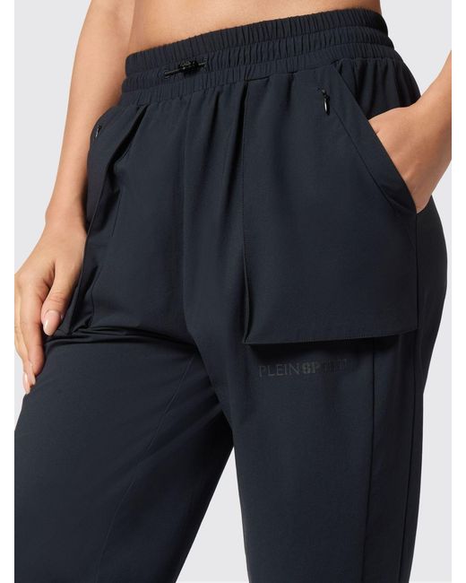 Philipp Plein Blue Technical Stretch Fabric Jogging Pants