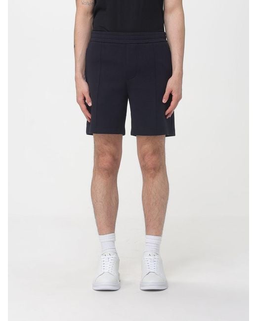 Emporio Armani Blue Cotton Blend Shorts for men
