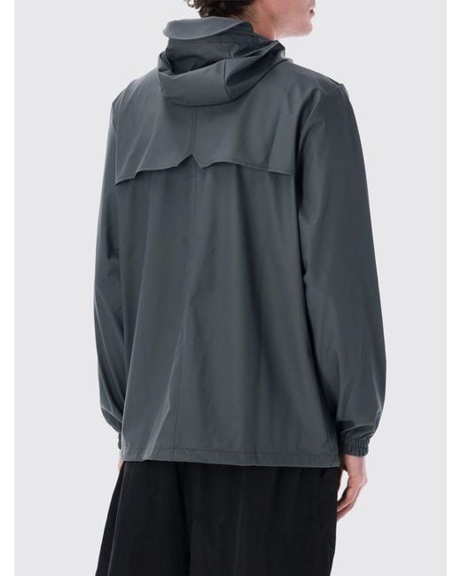 Rains Gray Storm Breaker Hooded Zip Jacket for men