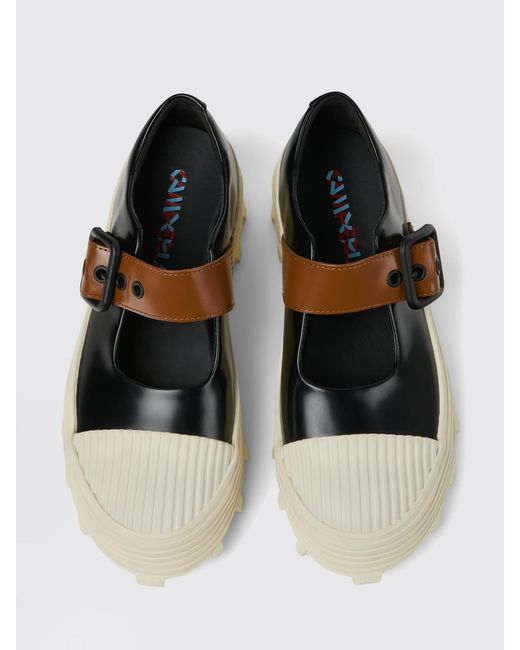 CAMPERLAB White Traktori Brushed Leather And Pu Mary Jane for men