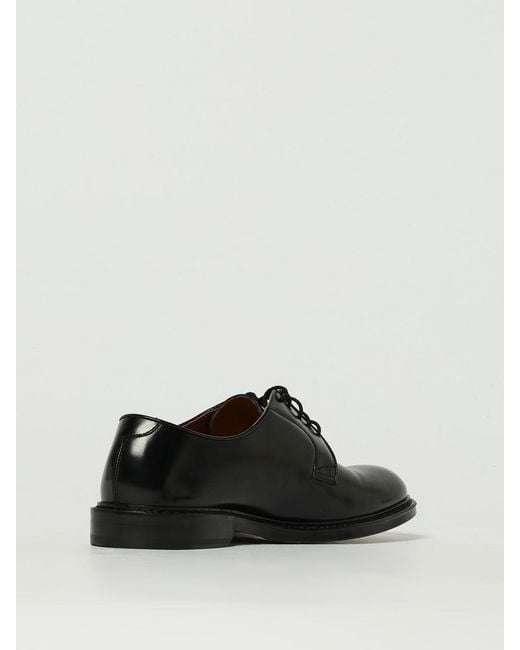 Doucal's Black Brushed Leather Derby for men