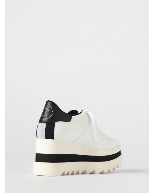 Stella McCartney White Elyse Wedge Derby Shoes