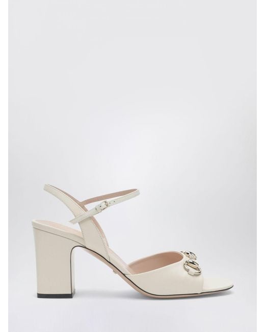 Gucci Natural Leather Horsebit Sandal