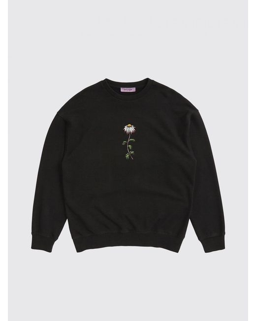 MACCAPANI Blue Cotton Sweatshirt With Floral Print