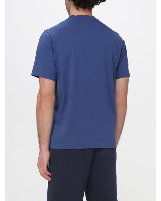 Autry Blue Cotton T-Shirt With Mini Logo for men