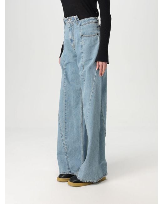 Maison Margiela Blue Décortiqué Wide-Leg Jeans