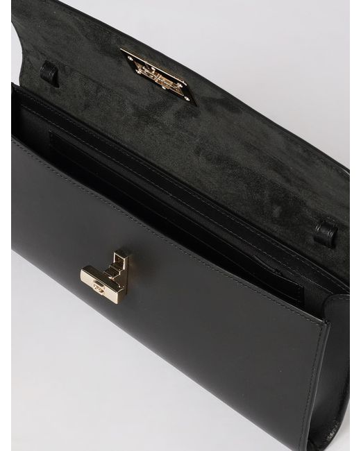 Furla Gray Clara Leather Clutch