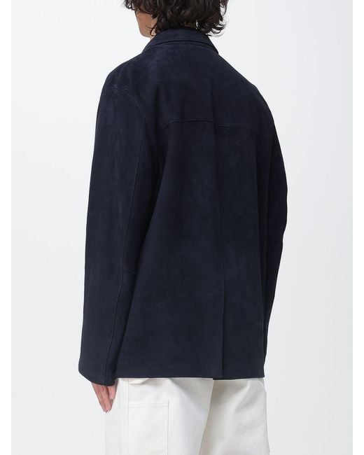 Boglioli Blue Suede Jacket for men
