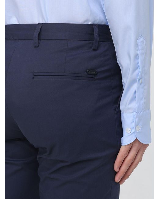 Brooksfield Blue Cotton Blend Chino Trousers for men