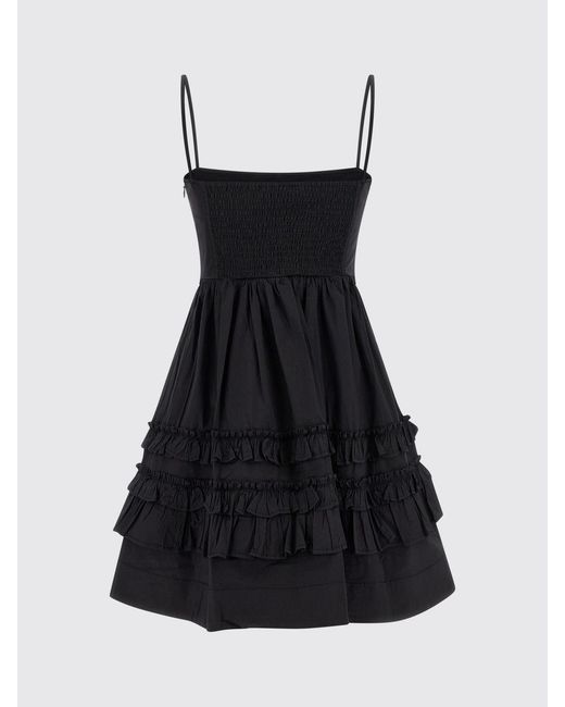 Ganni Black Cotton Skater Dress