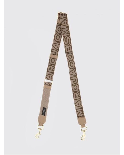 Marc Jacobs White Jacquard Logo Fabric Shoulder Bag