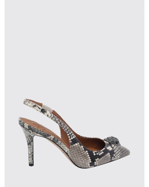 Kurt Geiger Metallic Belgravia Python Print Leather Slingback Pumps