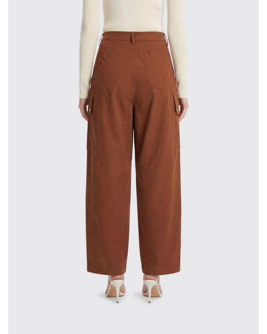 Pinko Brown Cotton Cargo Trousers