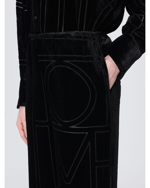 Totême  Black Velvet Trousers