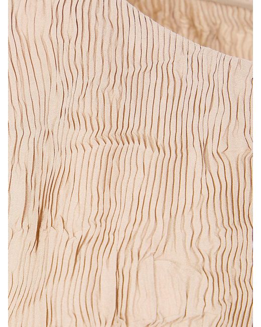 Giorgio Armani Natural Pleated Crêpe Sleeveless Top