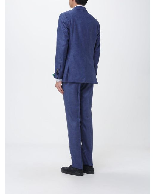Luigi Borrelli Napoli Blue Virgin Wool Blend Dress for men