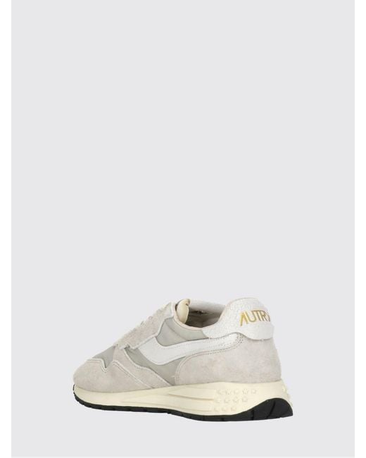 Autry White Reelwind Suede And Nylon Sneakers
