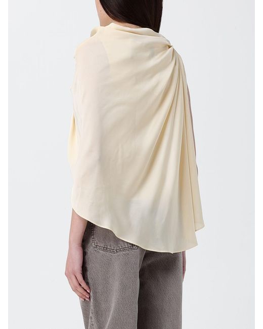 ROTATE BIRGER CHRISTENSEN Natural Satin Cape Top