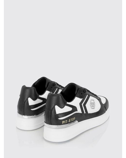 Philipp Plein Multicolor Pit-$Top Monogram Leather Low-Top Trainers With Hexagon Logo for men
