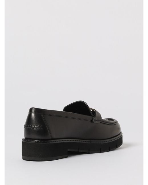 Ferragamo Black Gancini Loafers