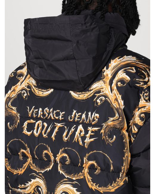 Versace Jeans Couture Black Quilted Nylon Jacket for men