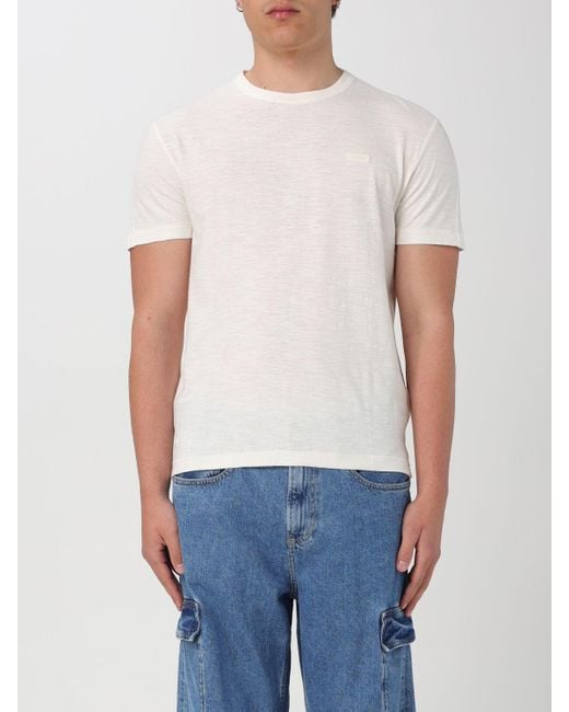 T-shirt in cotone organico di Calvin Klein in Blue da Uomo