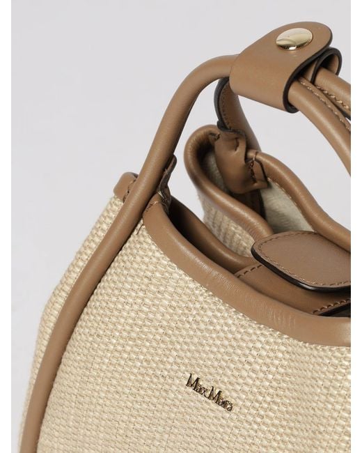 Max Mara Natural Marine Raffia Bag