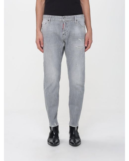 DSquared² Gray Twist Slim Fit Denim Jeans for men