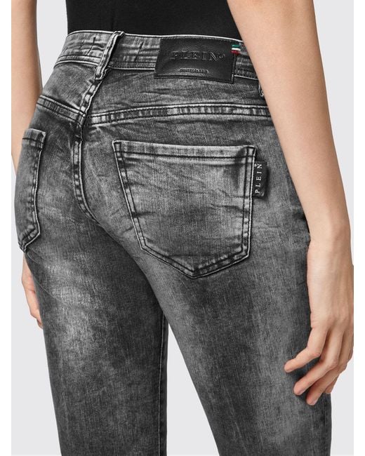 Philipp Plein Black Mid-Rise Skinny Stretch Denim Jeans