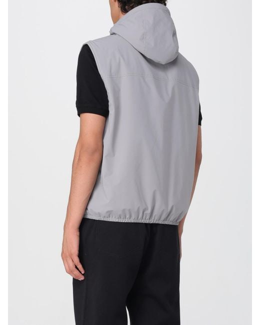 Brunello Cucinelli Gray Hooded Vest for men