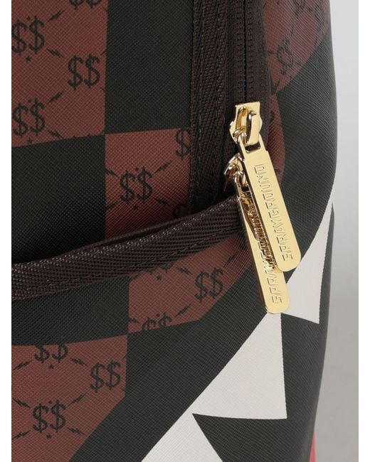 Sprayground Multicolor Enlarged Checks Paris Saffiano Coated Cotton Backpack for men