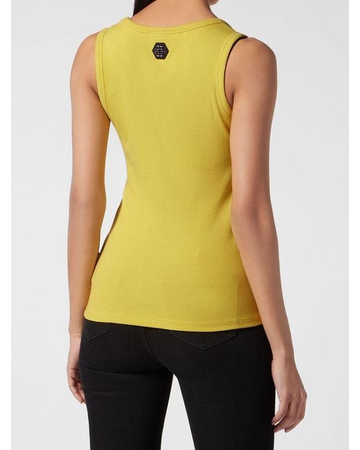 Philipp Plein Green Pp Cotton Blend Top