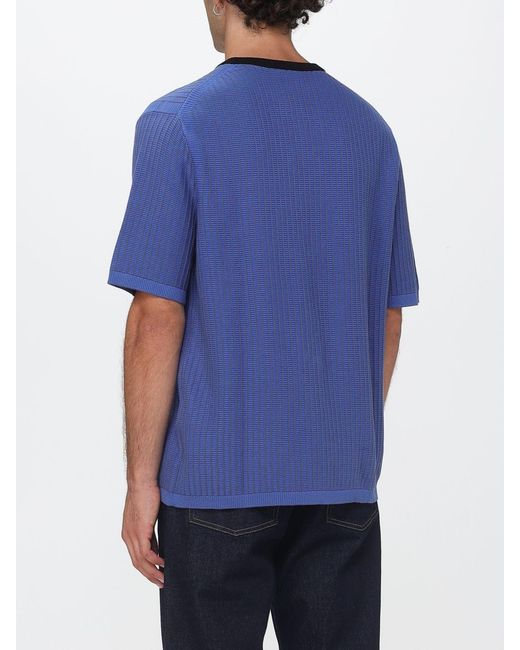 Paul Smith Blue Relaxed Fit Organic Cotton Crewneck T-Shirt for men