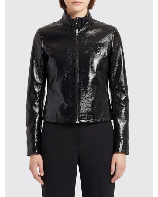 Courreges Black CourrÈ Ges Patent Leather Jacket