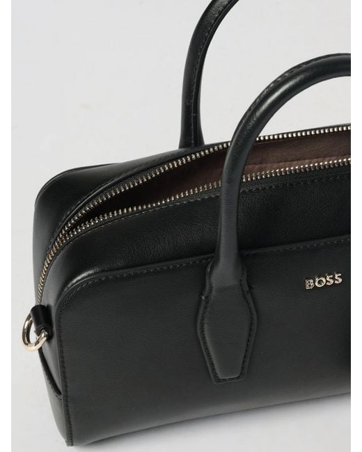 Boss Black Leather Bowling Bag