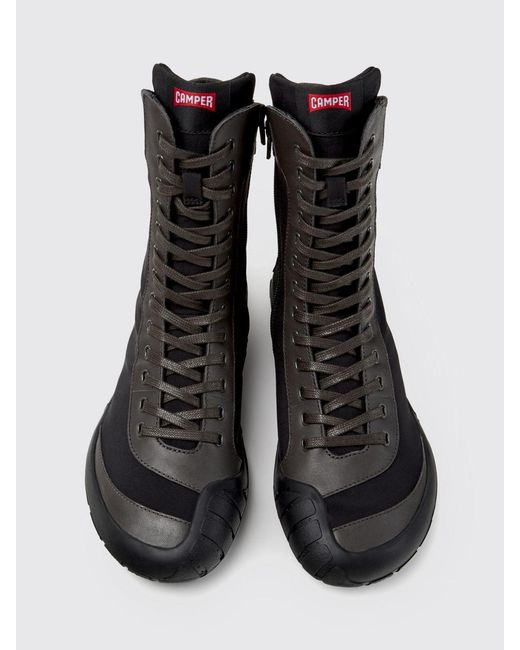 Camper Black Two-Tone Peu Path+ Ankle Boots
