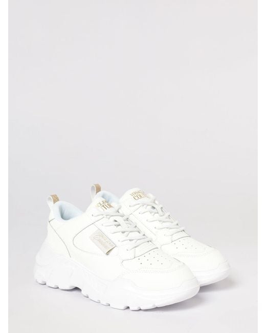 Versace Jeans Couture White Leather Sneakers